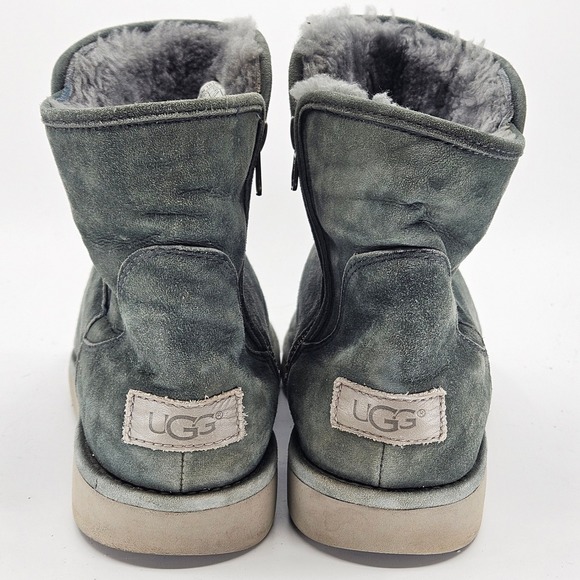 UGG Men\'s Freamon‎ Zip Slate Suede Sheepskin Lined Ankle Boots Sz 40 Casual Cozy main image 5